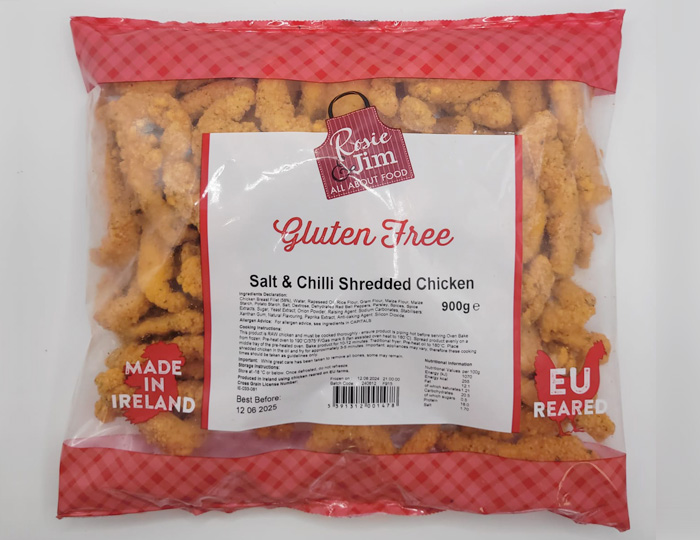 Rosie & Jim Salt & Chilli Crispy Shredded Chicken Gluten Free Rosie & Jim Salt & Chilli Crispy Shredded Chicken Gluten Free