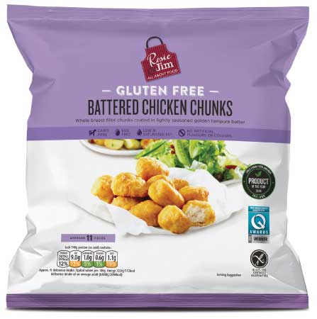 Rosie & Jim Chicken Chunks 400g available in Supermarkets