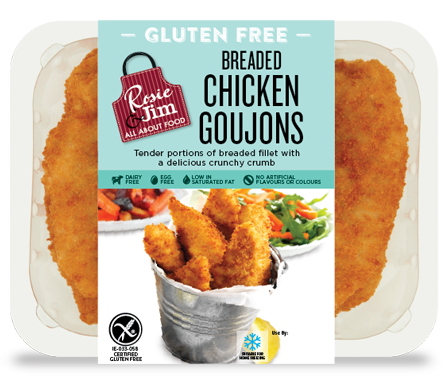 Rosie & Jim Garlic Gluten Free Chicken Goujons - Tray Chilled