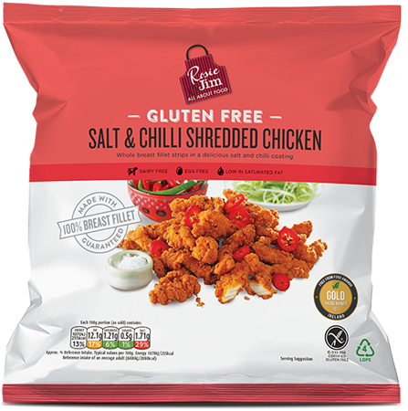 Rosie & Jim Gluten Free Salt & Chilli Crispy Shredded Chicken - Frozen Bag