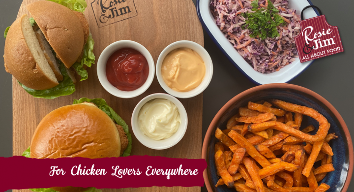 Chicken Burgers & sweet potato fries